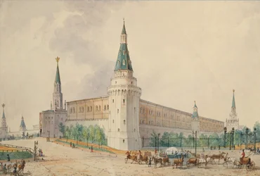 The Resurrection Square and the Alexander Garden in Moscow