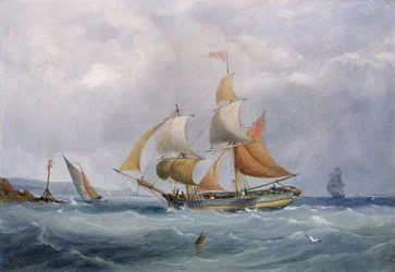 A commercial brig entering the mouth of the Avon, in Bristol