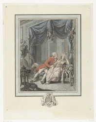 Young Man Trying to Seduce a Lady