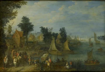 Village on the Bank of a River