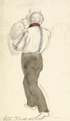 Seaman Holding a Monkey