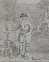 Study of a Man Holding a Stick