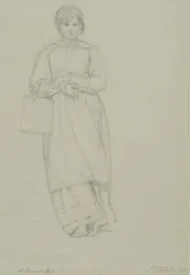 Young Girl Holding Milk Can, 1831