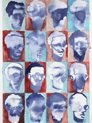 Abstract Faces Grid