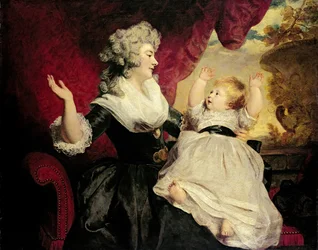Georgiana, Duchess of Devonshire with her infant daughter Lady Georgiana Cavendish