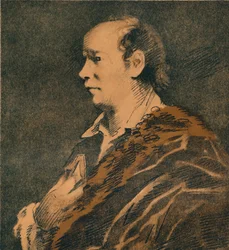 Sketch of Oliver Goldsmith, by Sir Joshua Reynolds, 1769-70, 1906