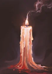 Melting Candle Flame