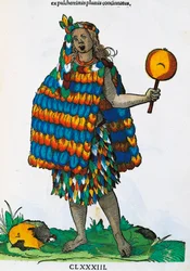 American Indian, from Habitus praecipuorum populorum tam virorum quam foeminarum singulari arte depicti