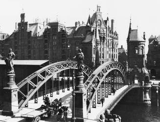 Bridge in the Speicherstadt (Warehouse City) Hamburg