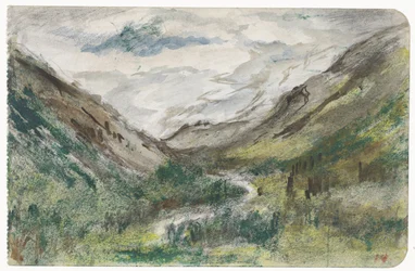Valley with Vegetated Mountains