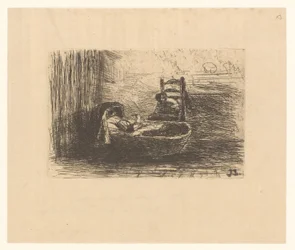 Child in a cradle