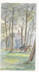 Park with Figures on Horseback