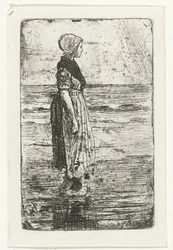Standing Woman on the Beach