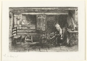 Two Figures in an Interior