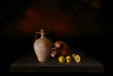 Rustic Pottery Lemons