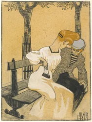 Man and Woman on Bench