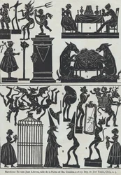 Sheet 11 of figures for Chinese shadow puppets