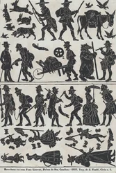 Sheet 2 of figures for Chinese shadow puppets