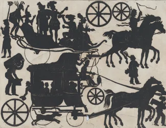 Sheet 5 of Figures for Chinese Shadow Puppets, ca. 1850-70