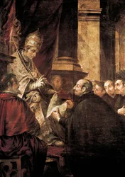 Saint Ignatius of Loyola Receiving the Bull of the Order of Jesuits from Pope Paul III