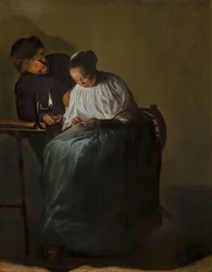 Man Offering Money to a Young Woman