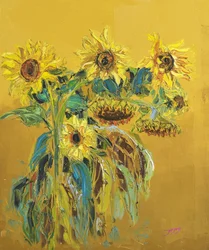 Golden Sunflower Blooms
