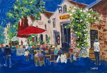 Lively Evening Cafe