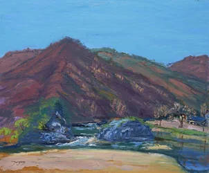 Serene Mountain Beach