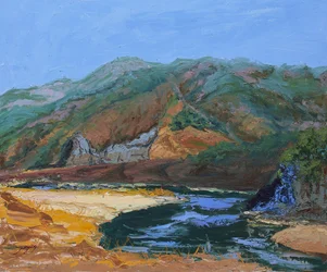 Serene Mountain River