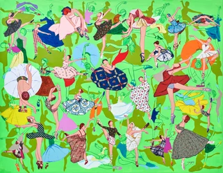 Vibrant Ballerinas Dancing