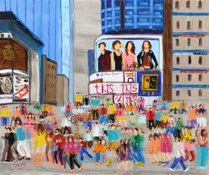 Vibrant City Crowd