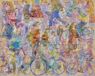 Vibrant Cycling Movement