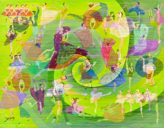 Vibrant Dance Swirl