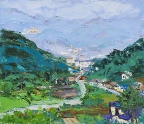 Vibrant Mountain Village