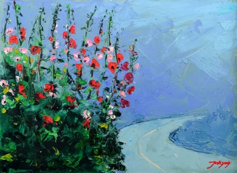 Winding Roadside Flowers