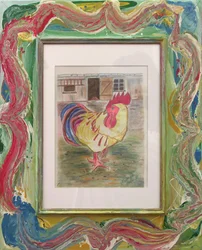 Gallus Gallus -in Front of the Chicken Coop-