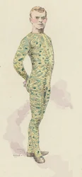 Circus gymnast in leotard