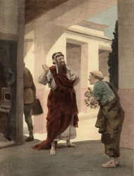 King Antigonus Talking to Hermodotus. Pantagruel. Illustration by Jules Garnier. In 
