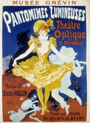 Dancer and Musician - Poster for the Luminous Pantomimes of Reynaud and Paulin at the Grévin Museum