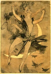 Drawing by Jules Cheret Illustrating 