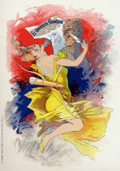The newspaper Le Courrier Francais. Allegory by Jules Cheret, France, c.1890