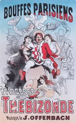Poster for The Princess of Trebizonde opera bouffe by Jacques Offenbach