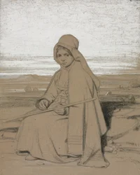 A Seated Shepherdess, 1800s