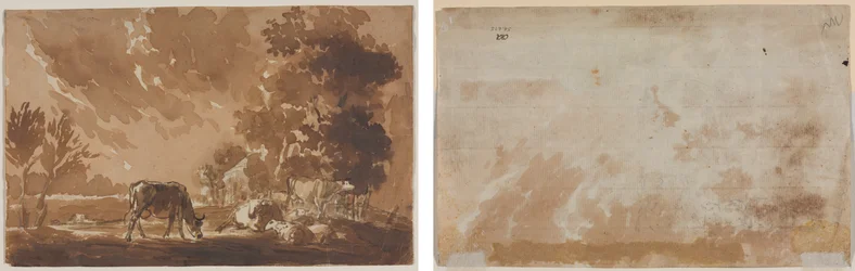 Landscape with Cattle (recto) Cattle (verso)