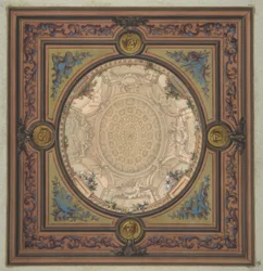 Design for the Decoration of a Ceiling with a Trompe L