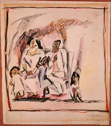 Mother, Father and Three Children