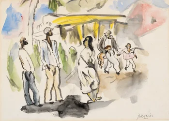 Southern Scene: Four Black People, Two Children