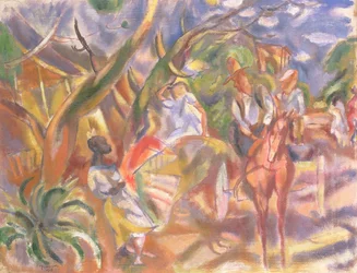 Southern Scene with Man Driving a Carriage