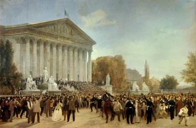 The palace of the legislative body after its last session, proclamation of the fall of the Empire on September 4