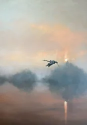 Sunrise Heron Flight